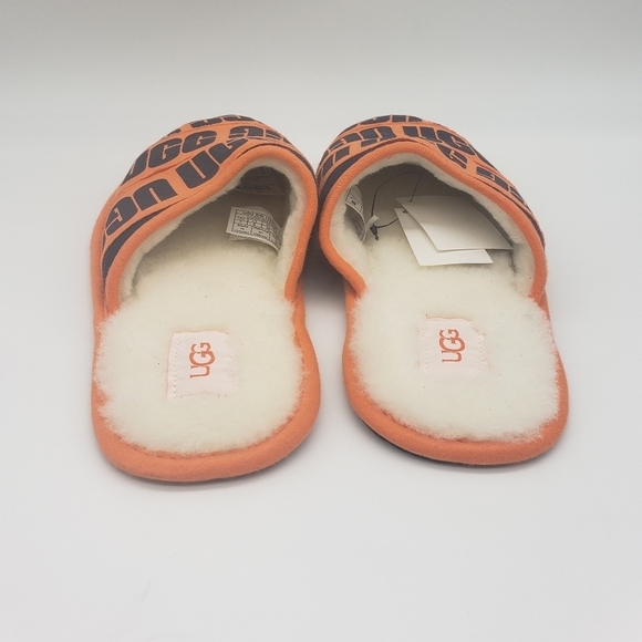 1502- UGG Scuff Graphic Navy Orange Band Slippers Size 7 Men's NWT - Picture 3 of 6
